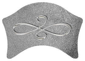 DABAN-601-SL-SH-SL Silver Scroll Shimmer Silver